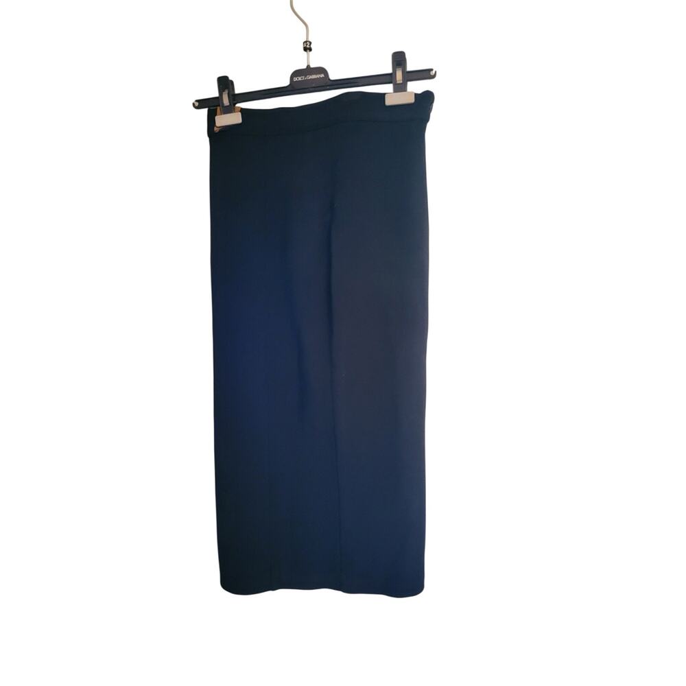 Dolce and Gabbana black long skinny pencil skirt old money 38